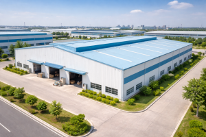 Kiểm định xưởng tại Khu công nghiệp Hàm Kiệm I Bình Thuận – tổng thể nhà xưởng đang hoạt động