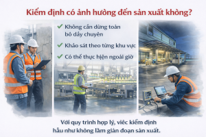 Kiểm định nhà xưởng thực hiện theo từng khu vực, không cần dừng toàn bộ dây chuyền