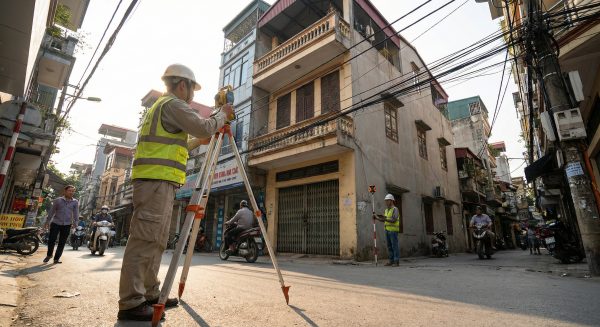 Quan trắc nghiêng nhà tại Bình Dương cho nhà phố liền kề trong khu dân cư