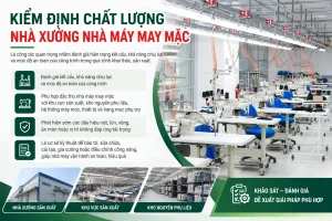 Kiểm định chất lượng nhà xưởng nhà máy may mặc là công tác quan trọng nhằm đánh giá hiện trạng kết cấu